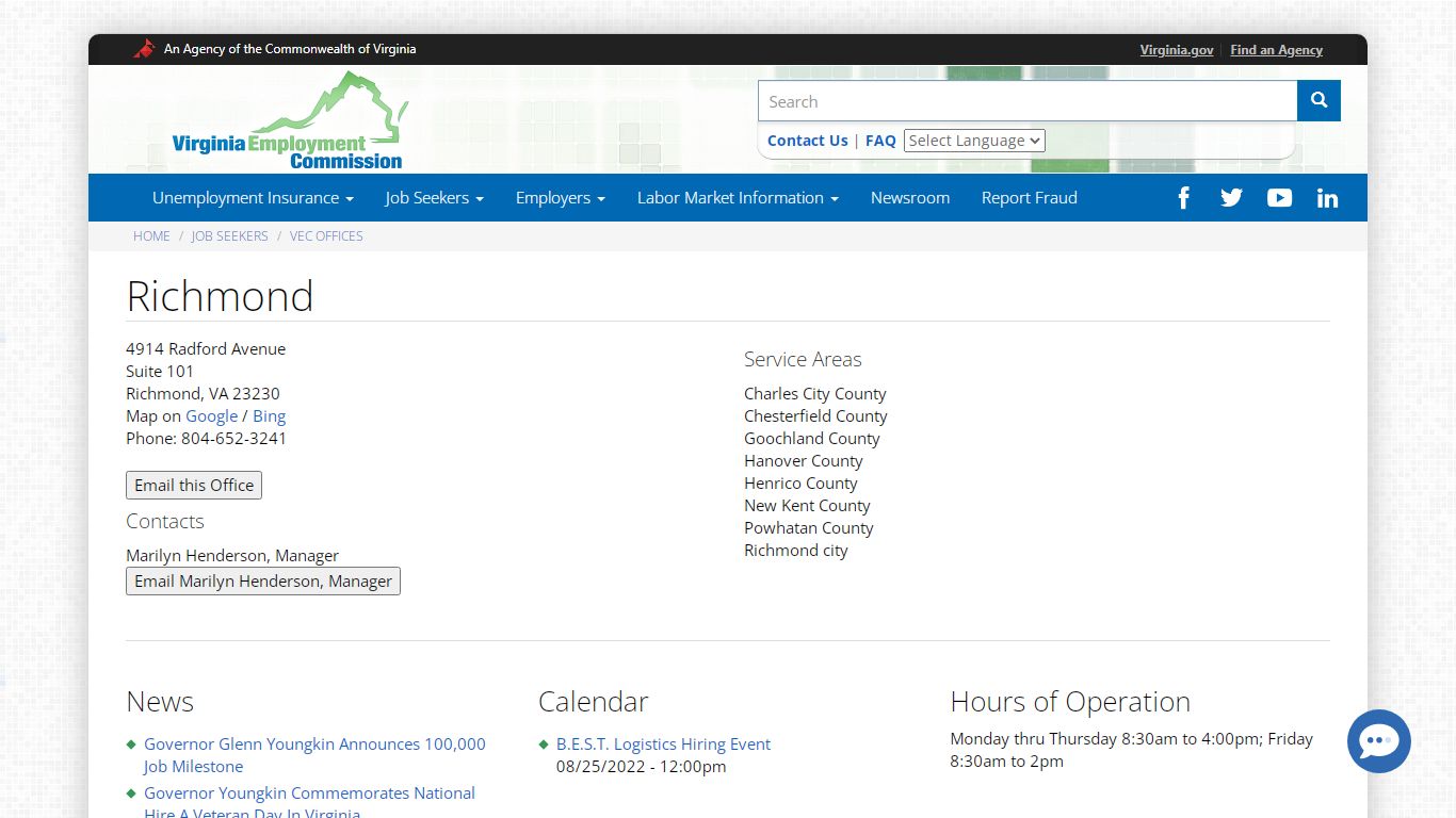 Richmond | Virginia Employment Commission